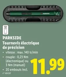 Offre: Tournevis électrique de précision