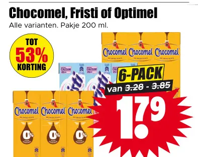Aanbieding: Chocomel, Fristi of Optimel