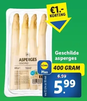 Aanbieding: Geschilde asperges