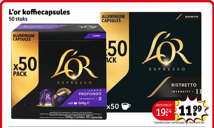 Aanbieding: L'or koffiecapsules