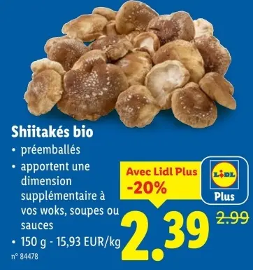 Offre: Shiitakés bio