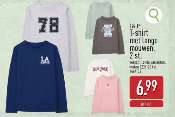 Promotie: T-shirt met lange mouwen