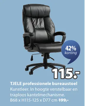 Aanbieding: TJELE professionele bureaustoel