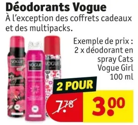 Offre: Déodorants