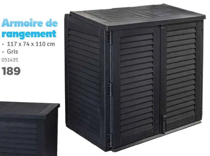 Offre: Armoire de rangement 117x74x110 cm