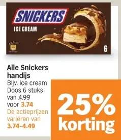 Aanbieding: Alle Snickers handijs