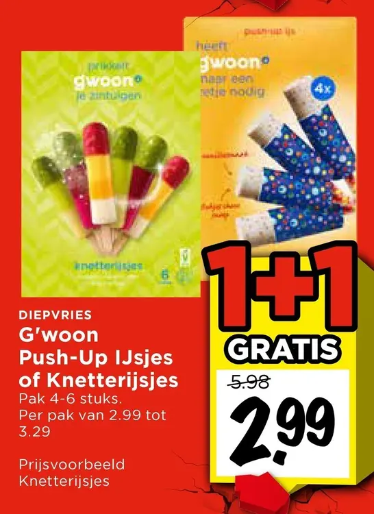 Aanbieding: Push-Up IJsjes of Knetterijsjes