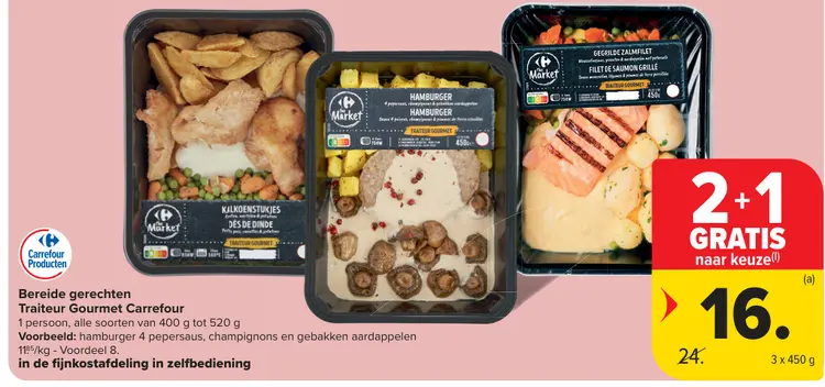 Promotie: Bereide gerechten Traiteur Gourmet Carrefour