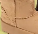 Aanbieding: Blue Box gevoerde dames boots plateauzool cognac