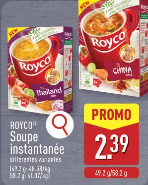 Offre: Soupe instantanée