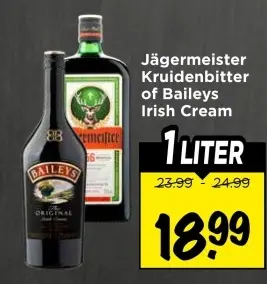 Aanbieding: Jägermeister Kruidenbitter of Baileys Irish Cream