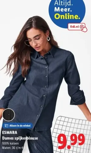 Aanbieding: Dames spijkerblouse