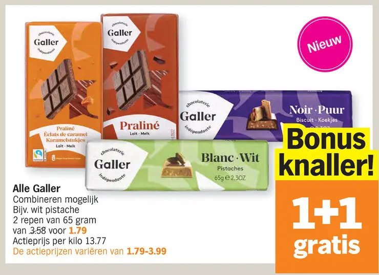 Promotie: Galler Chocolate Bars