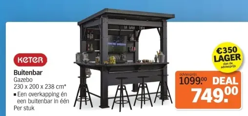 Aanbieding: Buitenbar Gazebo