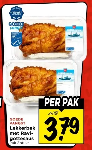 Aanbieding: Lekkerbek met Ravigottesaus