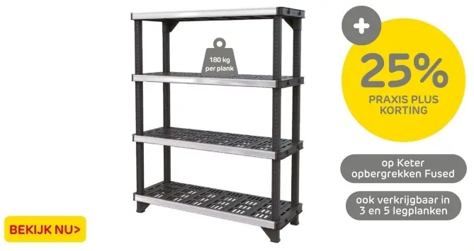 Aanbieding: Keter opbergrekken Fused