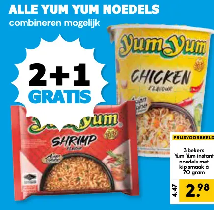 Aanbieding: Alle Yum Yum noedles