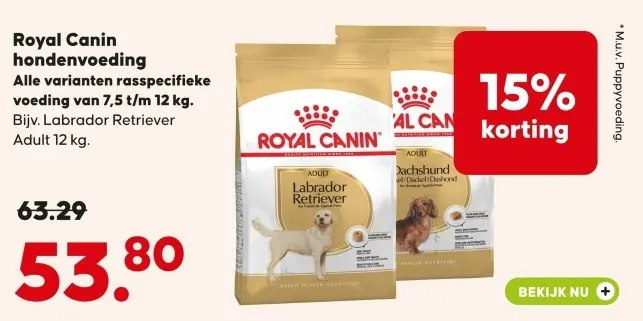 Aanbieding: Royal Canin hondenvoeding