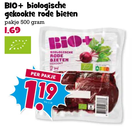 Aanbieding: Biologische gekookte rode bieten