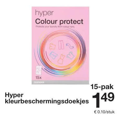 Aanbieding: Hyper kleurbeschermingsdoekjes