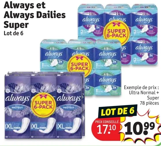 Offre: Always et Always Dailies Super