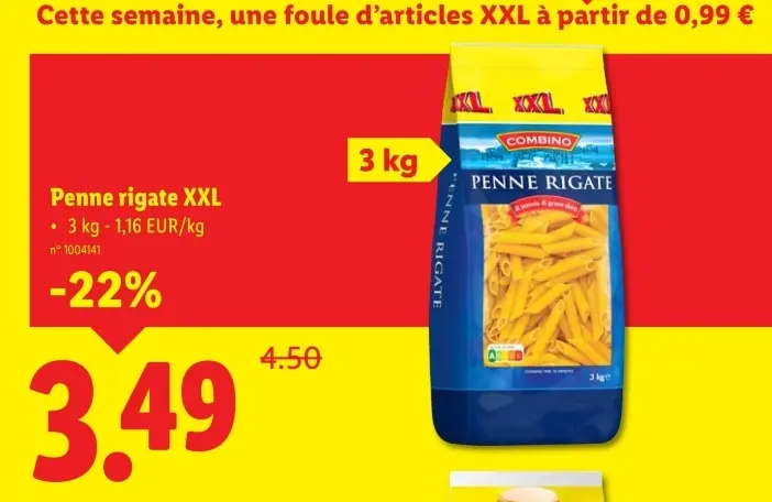 Offre: Penne rigate XXL