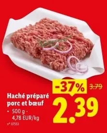 Offre: Haché préparé porc et bœuf