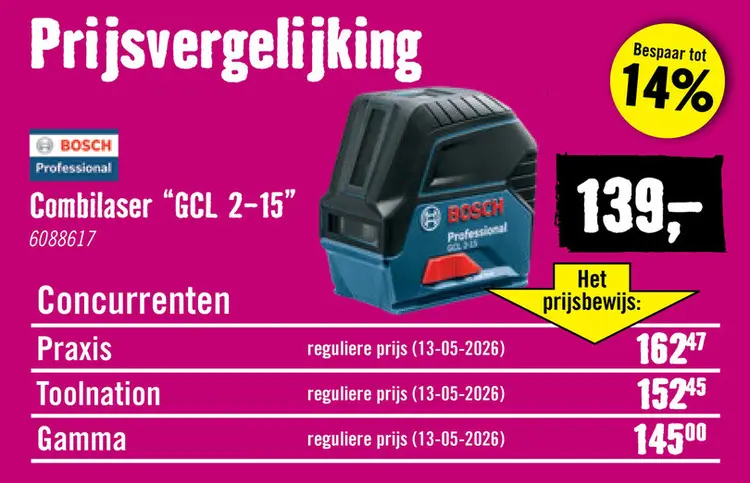 Aanbieding: Professional Combilaser GCL 2-15