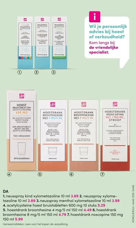 Aanbieding: Neusspray, Hoest bruistabletten, hoestdrank