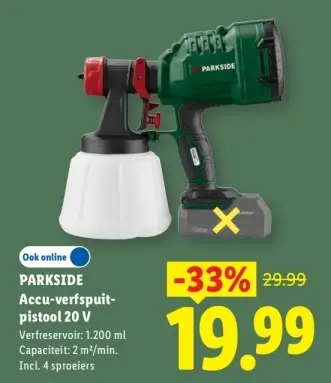 Aanbieding: Accu-verfspuitpistool 20 V