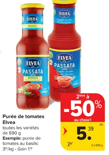 Offre: Purée de tomates