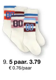 Aanbieding: 5 paar sokken
