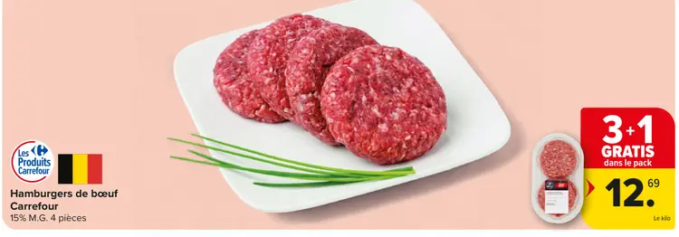 Offre: Hamburgers de bœuf
