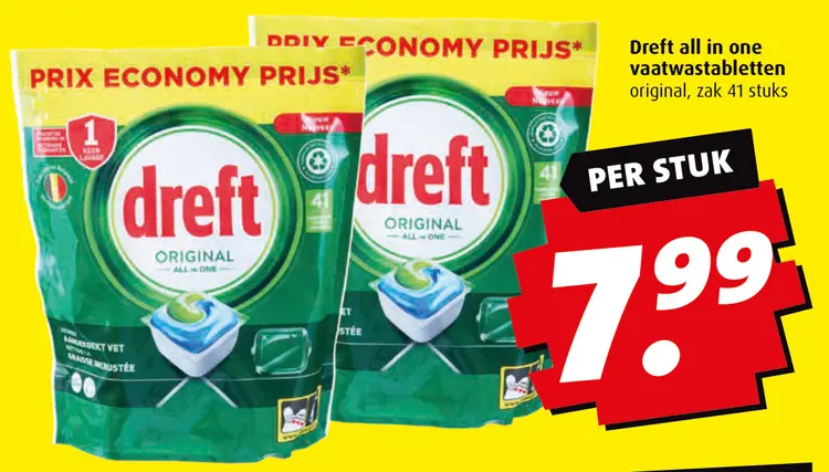 Aanbieding: Dreft all in one vaatwastabletten