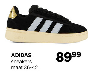 Aanbieding: Adidas Grand Court Alpha Sneakers zwart Suede