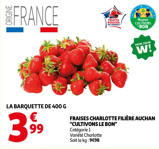 Offre: Fraises charlotte