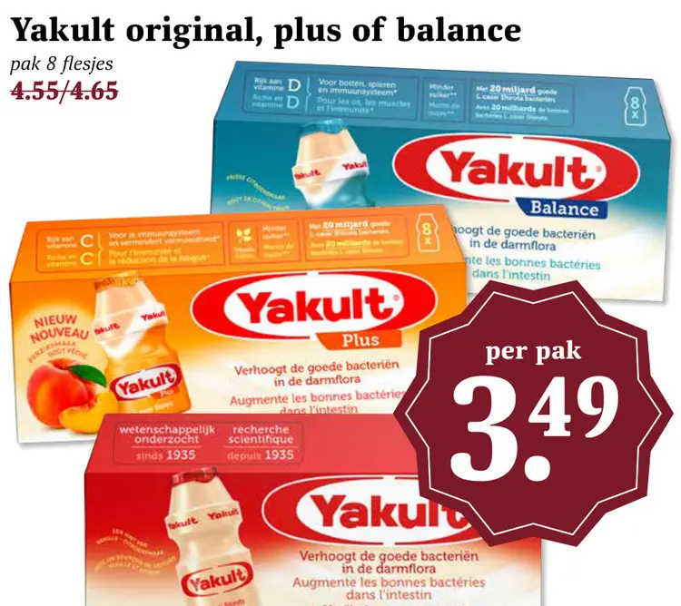 Aanbieding: Yakult original, plus or balance