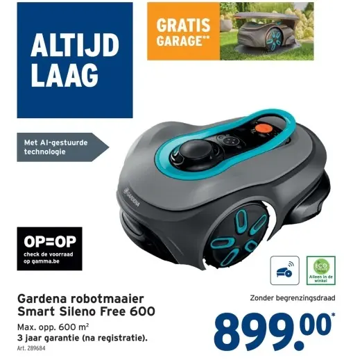 Promotie: robotmaaier Smart Sileno Free 600