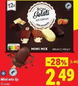 Aanbieding: Bon Gelati Mini mix ijs