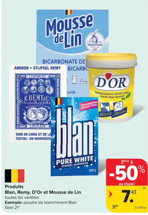 Offre: Blan, Remy, D'Or et Mousse de Lin