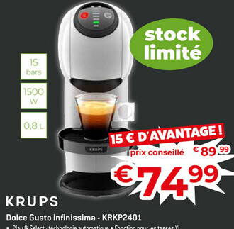 Offre: Dolce Gusto infinissima - KRKP2401