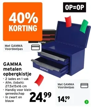 Aanbieding: Metalen opbergkistje