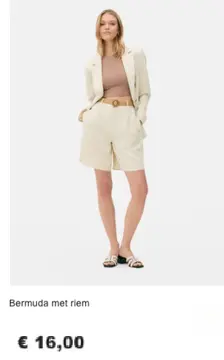Aanbieding: Bermuda met riem