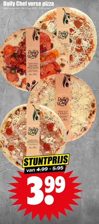 Aanbieding: verse pizza