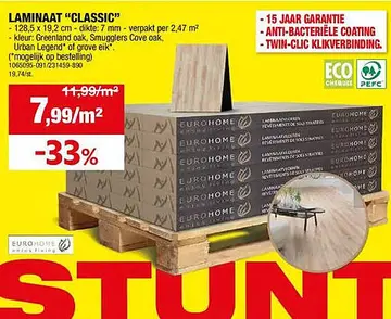 Aanbieding: Laminaat "classic"