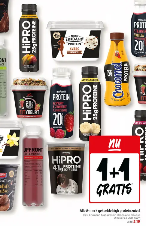 Aanbieding: Alle A-merk gekoelde high protein zuivel