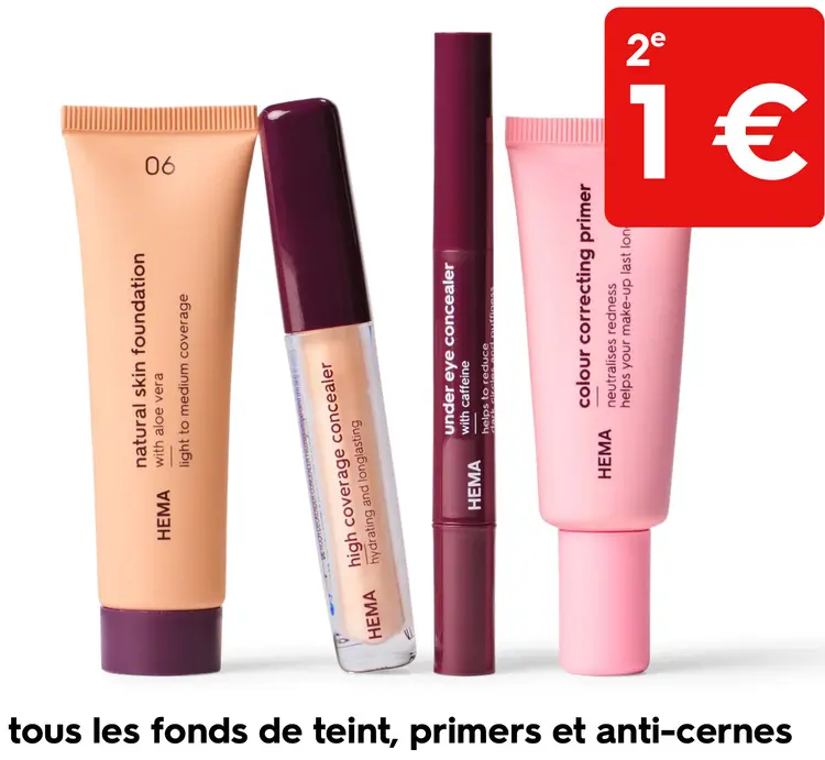Offre: HEMA Fonds de teint, primers et anti-cernes