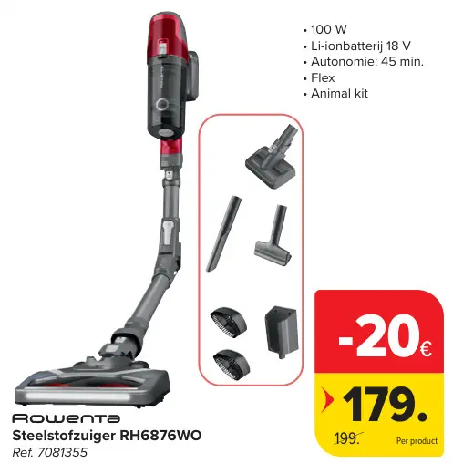 Promotie: Steelstofzuiger RH6876WO