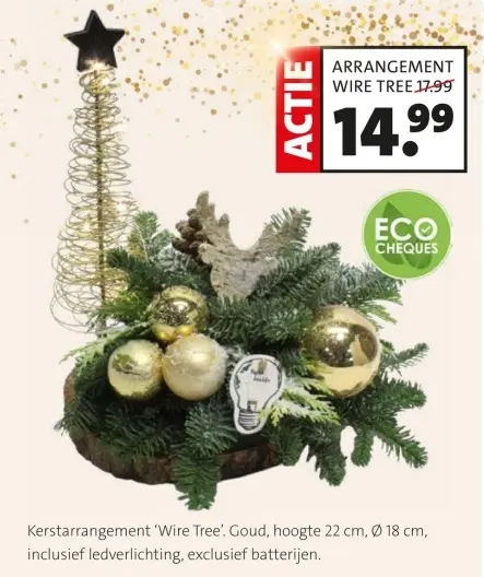 Promotie: Kerstarrangement 'Wire Tree'