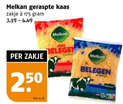 Aanbieding: geraspte kaas